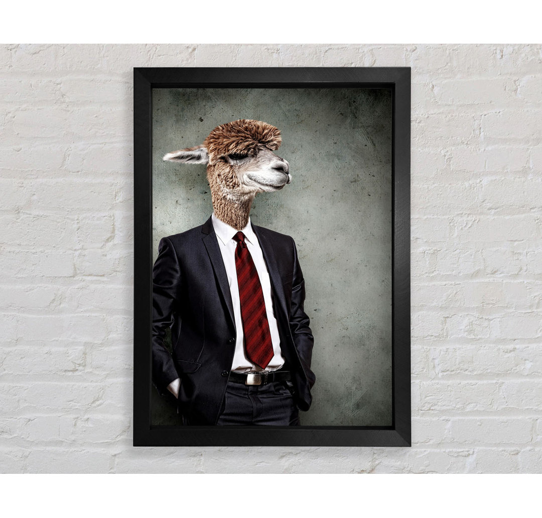 Business Llama - Einzelner Bilderrahmen Kunstdrucke