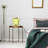 10.5"H Lila Chartreuse Green Glass Shade With A Mango Wood Block Base Accent Lamp