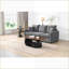 Ensemble de 2 tables basses gigognes noires - Meuble de salon ovale et rond, peu encombrant et facile à assembler-1308049852-1308049841