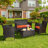 Rayna 4 - Person Patio Conversation Set with Cushions-1999806020