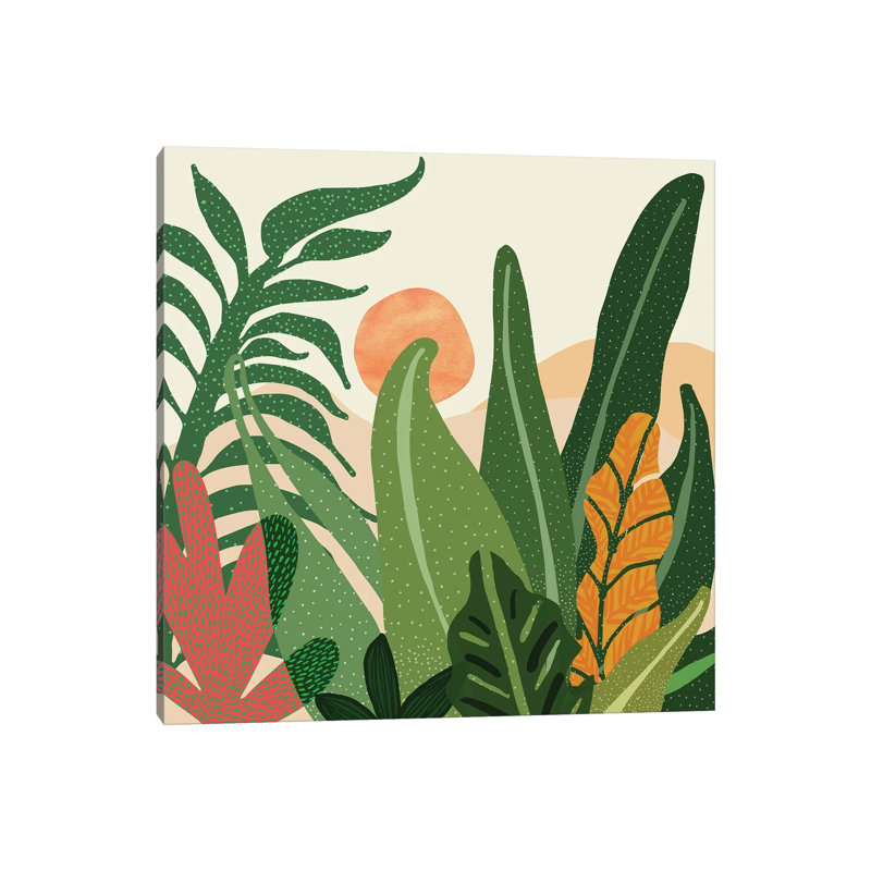 Desert Garden Sunset - Wrapped Canvas Print, 30.48 cm H x 30.48 cm W