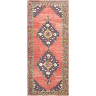 Gallery Size One-of-a-Kind 5' X 11'1 1960s Runner Wool Area Rug in