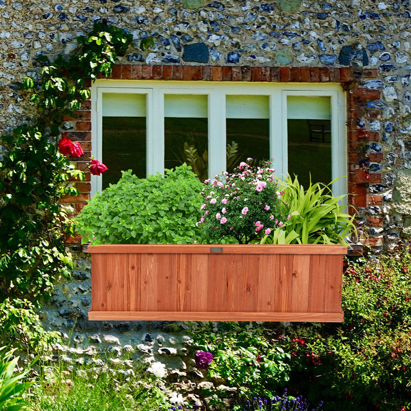 Wood Planter, 30.48cm H x 101.6cm W x 30.48cm D