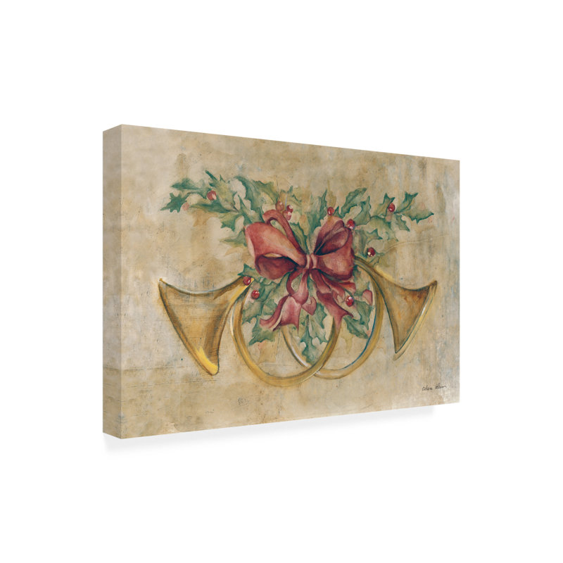  «Cheri Blum Holiday French Horns», art mural sur toile, H 22 po x l 32 po