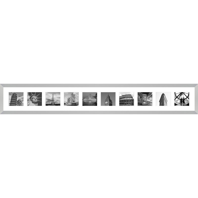 Ladli Wood Picture Frame with Mat, Silver