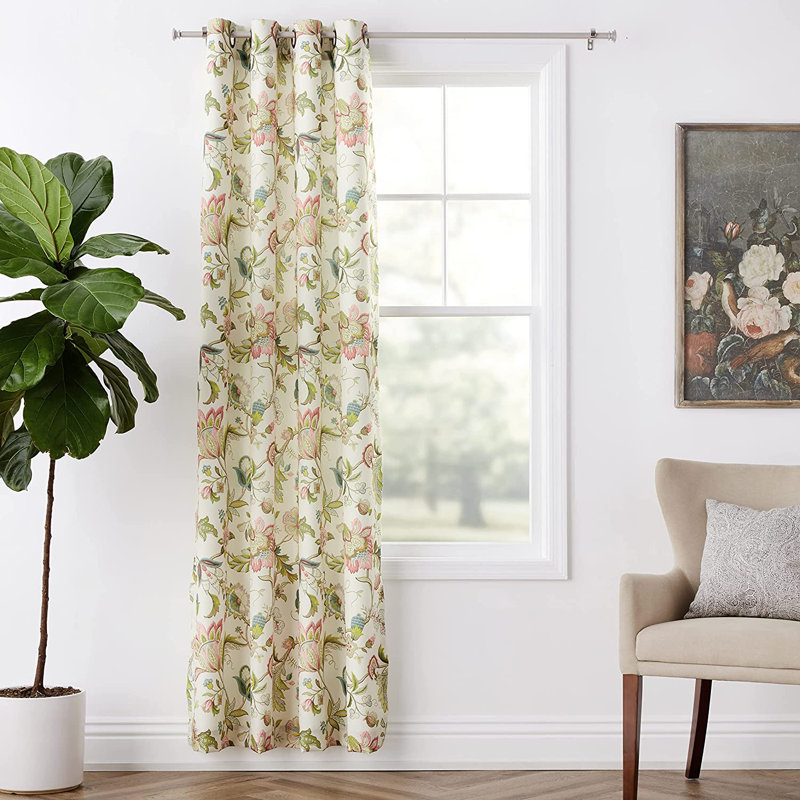 Jorma Curtain Single Panel, Red, 50" W x 63" L