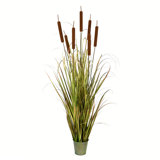60'' Faux Grass in Metal Pot