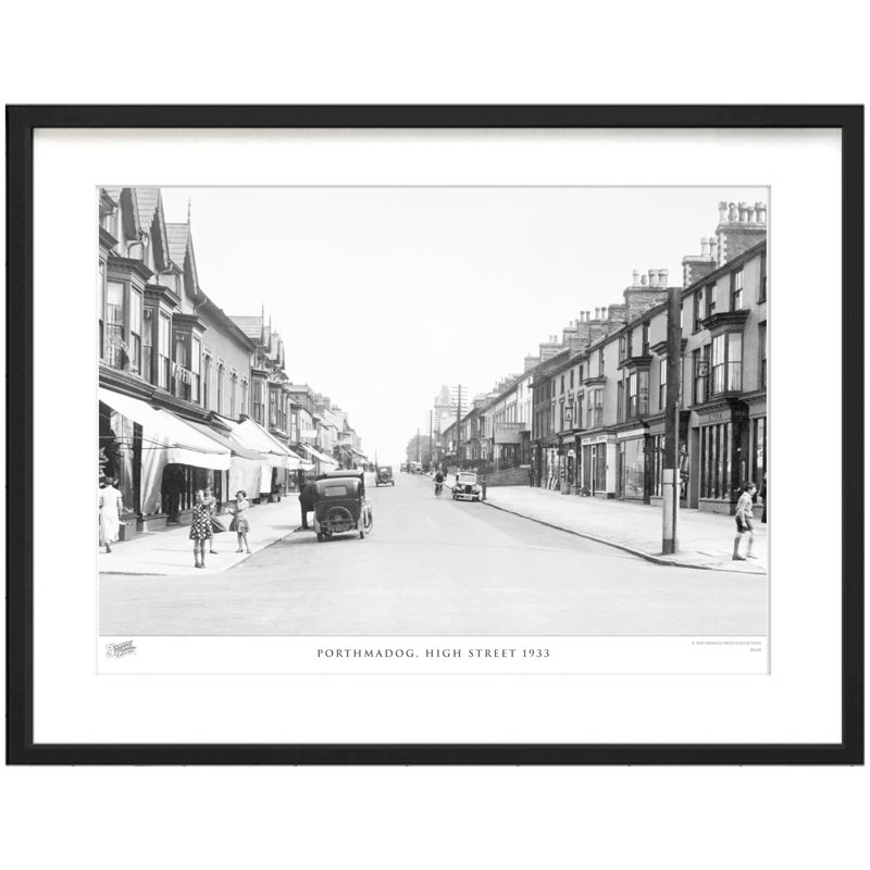 Porthmadog, High Street 1933 by Francis Frith - Single Picture Frame Print, 60cm H x 80cm W x 2.3cm D