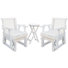 Ensemble de conversation avec fauteuil coulissant en bois et table d'appoint