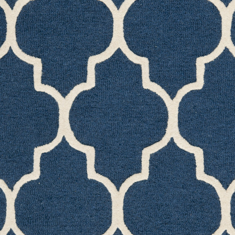 Cannen Hand Tufted Wool Geometric Rug, Rectangle 7'6" x 9'6"