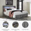 Lit plateforme double avec rangement Kaisee-1650655731
