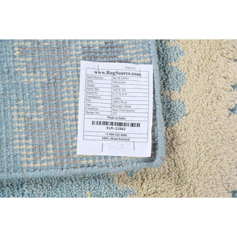 Tapis marocain oriental noué à la main 6 x 8