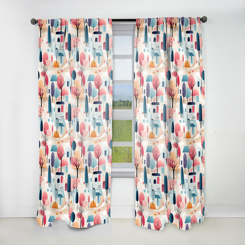 Rideau en velours moderne Urban Tranquility II - obscurcissant - 1 panneau, L 52 po x L 63 po
