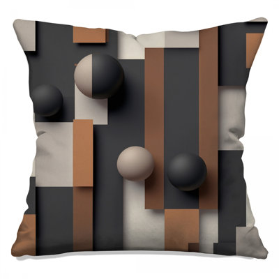 Geometric Shapes Composition Double Sided Throw Pillows