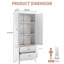 Armoire de garde-manger avec 2 tiroirs, armoire de rangement de cuisine autoportante avec tablettes réglables, organisateur robuste pour les épices, vaisselle, petits électroménagers