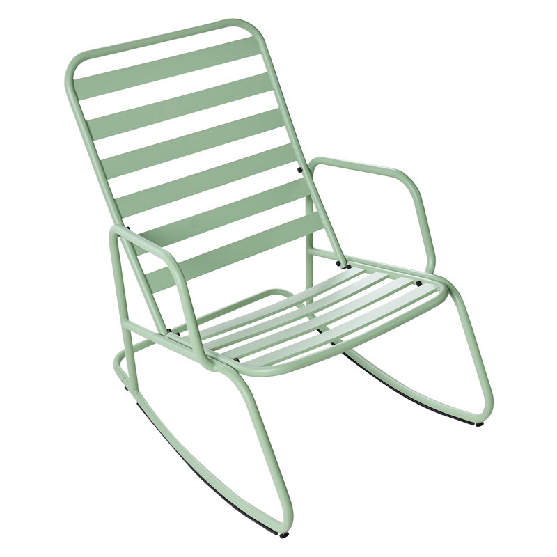Aluminium Rocking Chair, Green