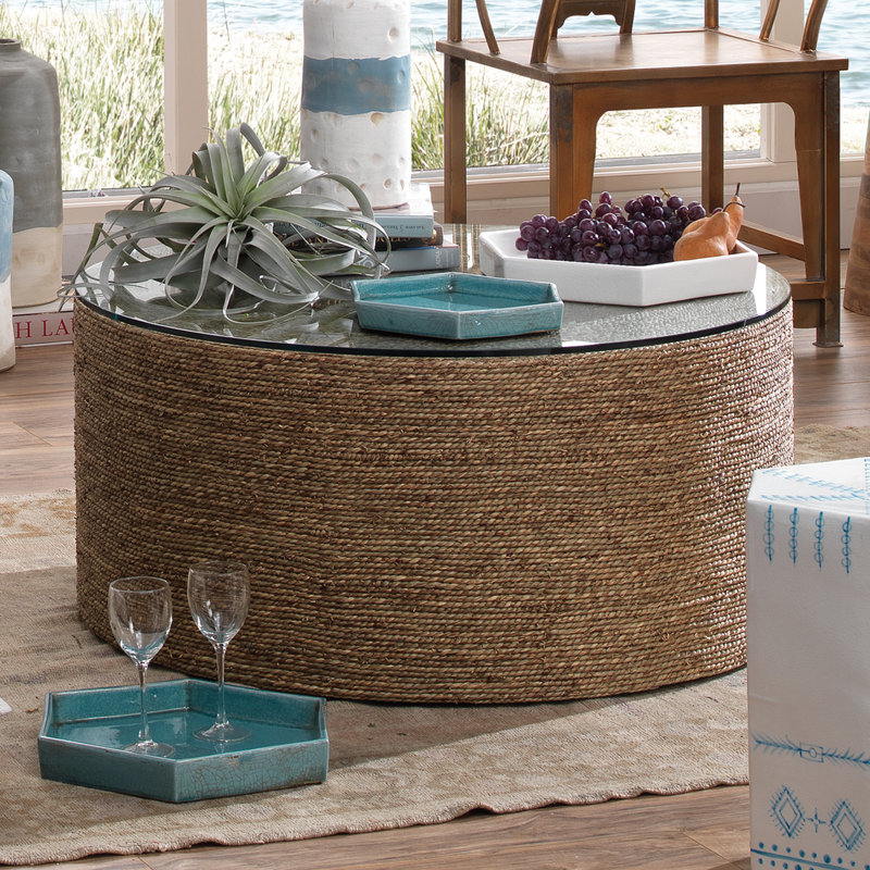 Alison Glass Top Single Coffee Table