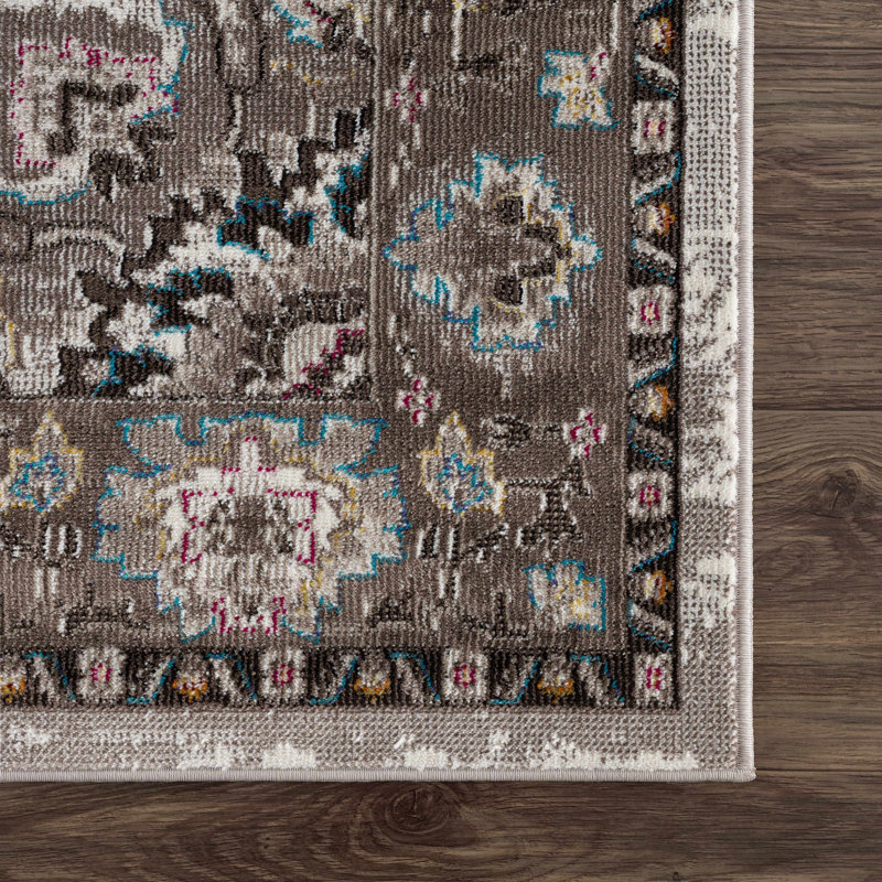 Oriental Indoor Rug, Rectangle 6'7" x 9'