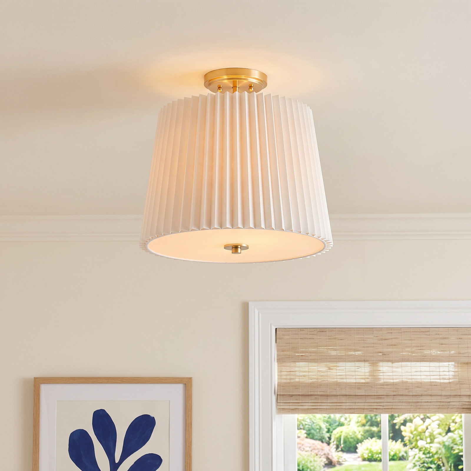 Anish 3 Light Cotton Semi Flush Mount