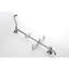 Collection de douche en nickel brossé avec pomme de douche à effet de pluie de 10 po, douche à 4 poignées, barre coulissante ajustable et porte-savon simulé