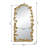 51.5" X 29" Full Length Arched Wall Mirror With Golden Leaf Accents, Decorative Mirror For Living Room Bedroom, Mirror