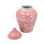 Pot chinoiserie en céramique rose et blanche de 30 cm