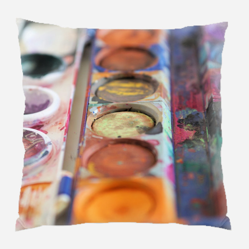 Coussin décoratif de couleur Volk, Microsuède, Intérieur