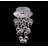 Damia Modern 1-Light Crystal Flush Mount