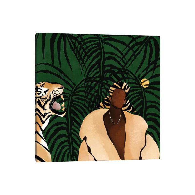In The Wild (Green) by Bria Nicole - Print on Canvas, Wrapped Canvas, 66.04 cm H x 66.04 cm W x 1.91 cm D