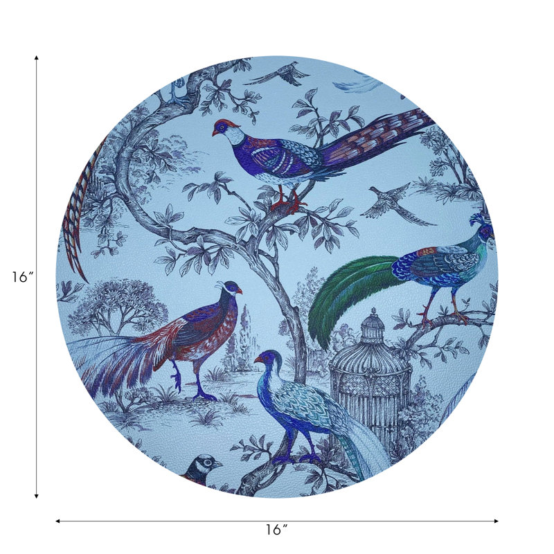 Sauvage 16'' Vinyl Placemat, Wedgewood
