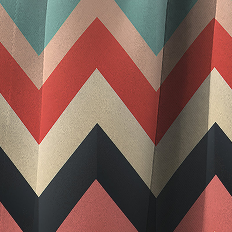 Motif à chevrons Modern Simplicity - Rideau à chevrons - Rideau occultant à chevrons - 1 panneau, L 52 po x L 84 po