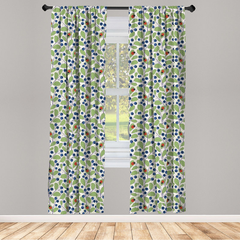 Panneau coulissant floral semi-diaphane avec passe-tringle, 28 po x 95 po