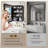 Recessed or Surface Mount Medicine Cabinet with Mirror & Behind-the-door Storage-1550125312