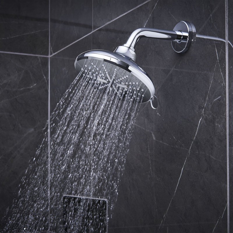 Massage Rain Shower Head, Matte Black