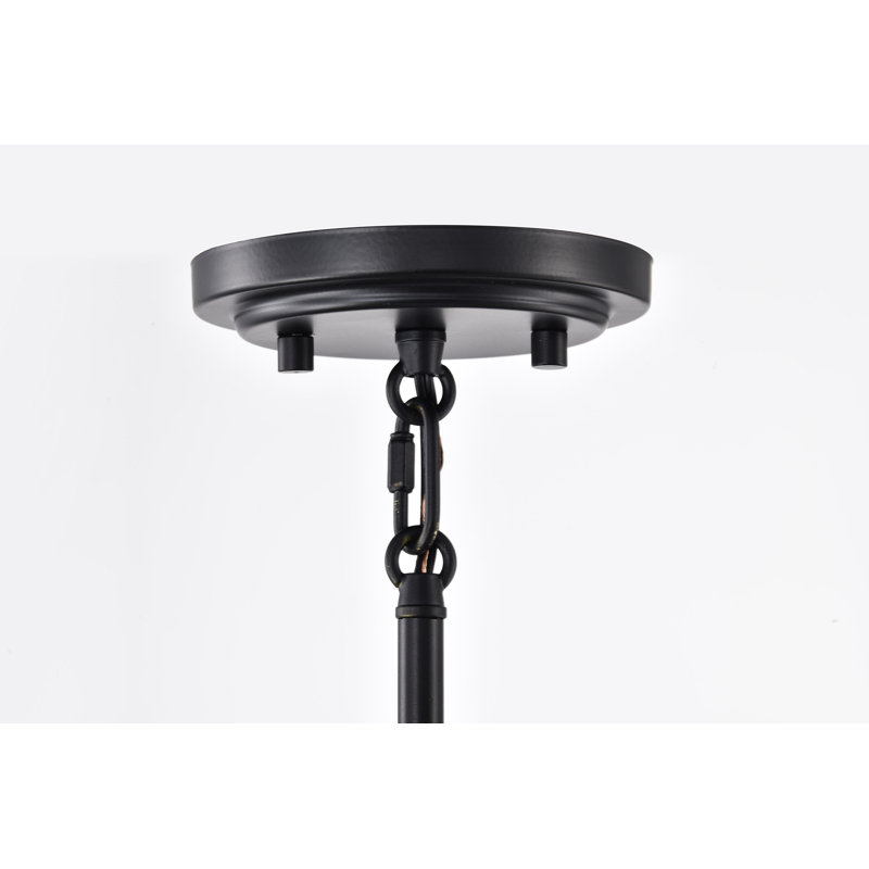 Luminaire suspendu sphère 1 lumière Whit, Noir mat, H 48,8 po x l 10 po x P 10 po