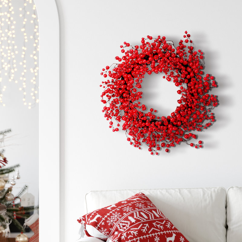 Couronne de baies en polystyrène 24 po 24 po