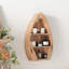 Tablette de présentation et de rangement murale en bois massif de cèdre brun de style Mid-Century 11,81 "