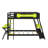 Dual-Station Gaming Bunk Frame Featuring Integrated Desks, Power Ports, And Customizable Pegboard Panels-2098871120
