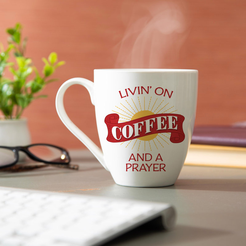 «Living on Coffee and a Prayer», boîte-cadeau en céramique, Java, 17 oz
