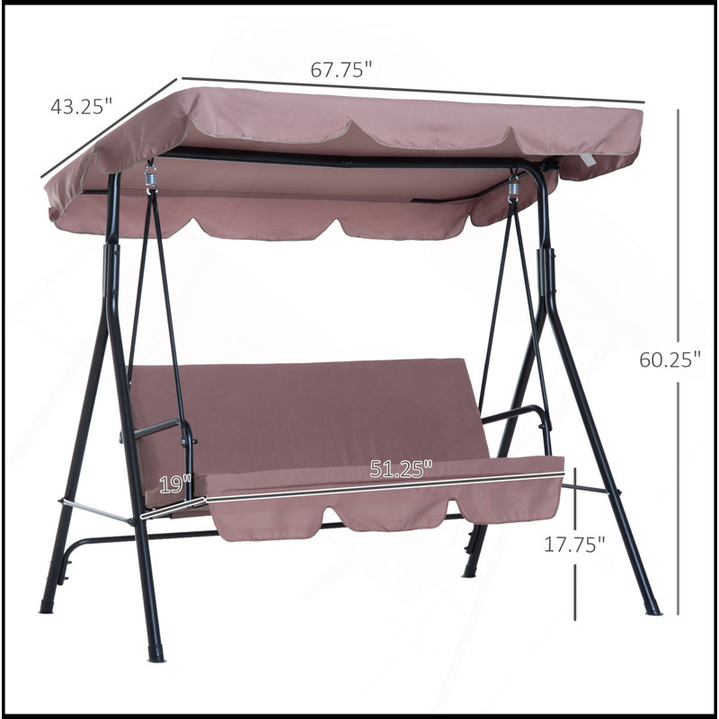 Balancelle Avalynn, Brun, L 67,75 po