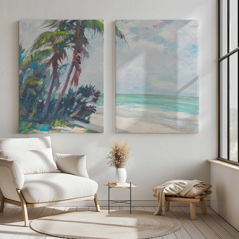 Naples' Sandy Playgound | 2 Panel Split Large Canvas Print, 36" H x 54" W