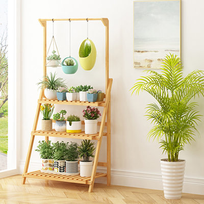 Support pour plante en bambou
