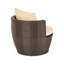 Ensemble de conversation d'extérieur en aluminium brun et beige 3 pièces Pe, 26,82 po Profondeur, largeur, hauteur de 23,36 po, disposition des sièges de 40,25 lb