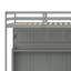 Lit escamotable double complet avec levage hydraulique intégré et bureau intégré
