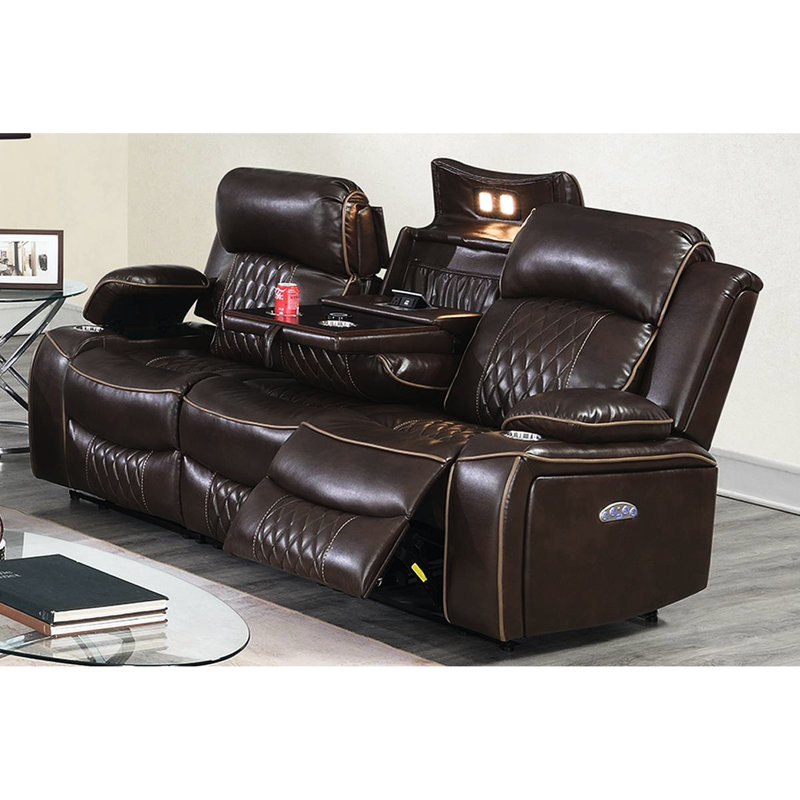 Gurvinder 80'' Faux Leather Power Reclining Sofa