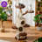 54.7'' H Solid Wood Cat Tree / Multi Cat Condo Warm Cat Climbing Shelf