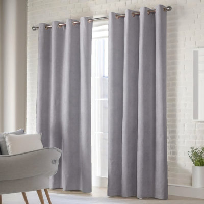 Nalaiyah Velvet Chenille Eyelet Room Darkening Curtains