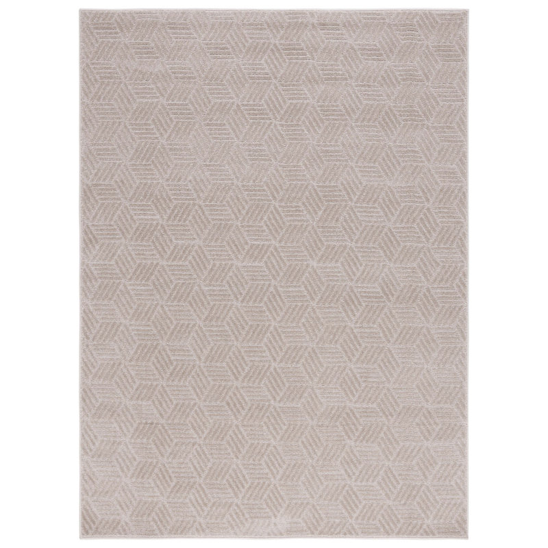 Motif et tapis uni beige, Rectangle 5 pi 3 po x 7 pi 6 po