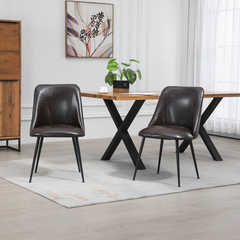 Atlasburg 46cm H Upholstered Side Chair, Brown