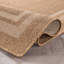 Tapis tissé plat intérieur / extérieur de style jute sable / naturel Border-1331785607-1331785612